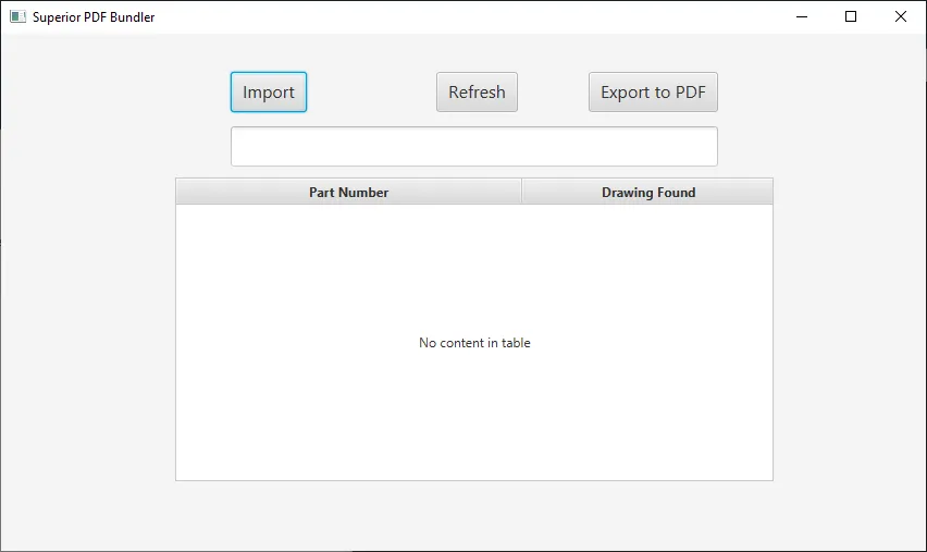 Screenshot of PDF Bundler